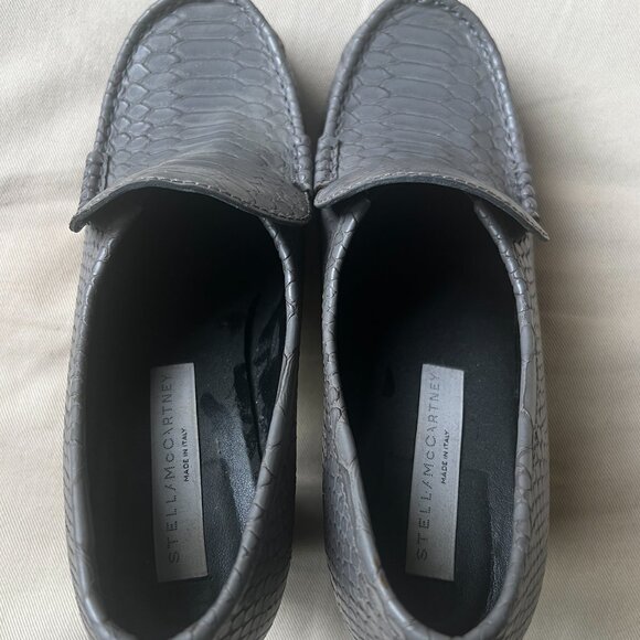 Stella McCartney Python Snakeskin Chunky Heeled Loafers Size - Picture 3 of 6